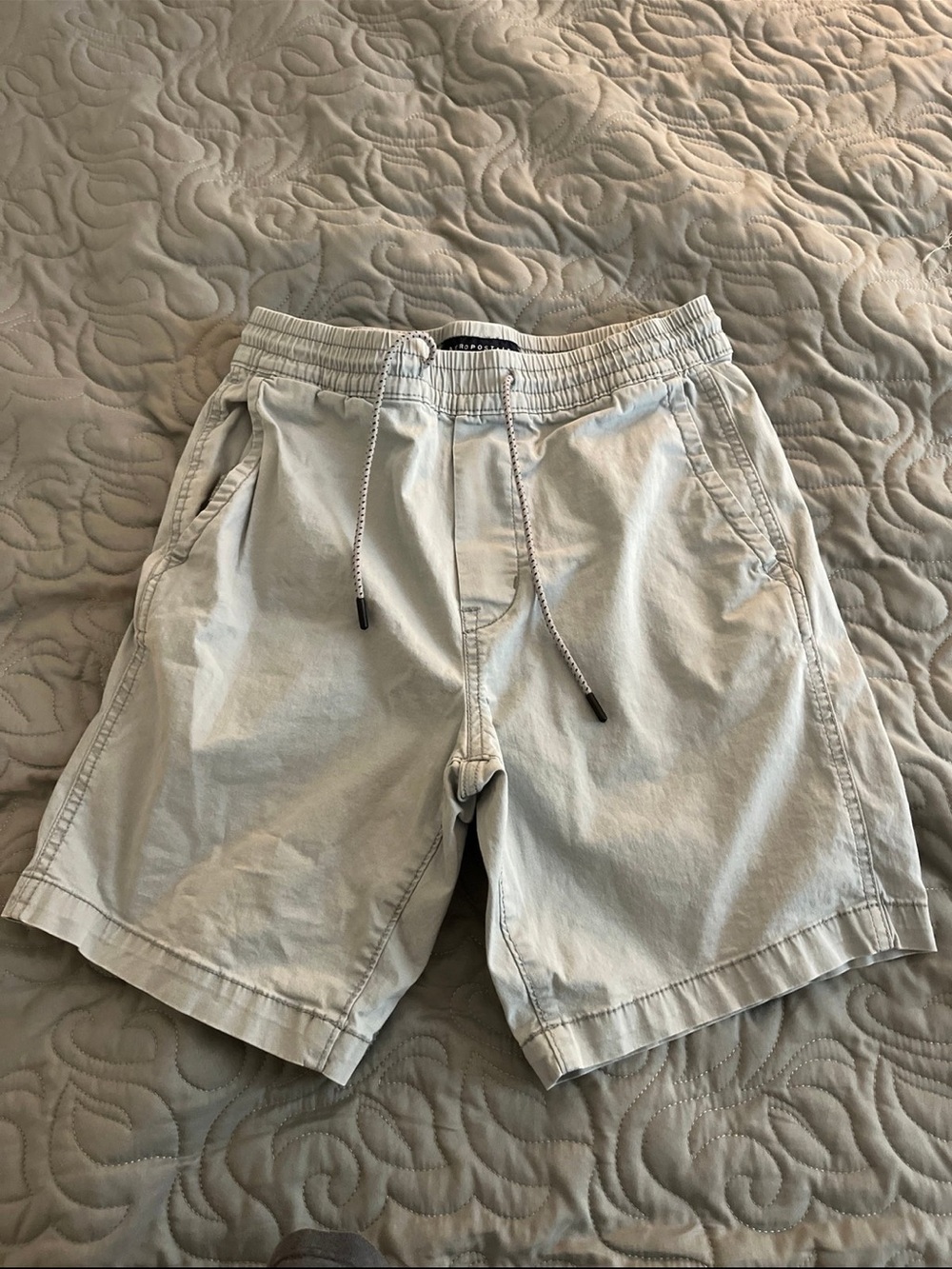 Aeropostale Men's Drawstring Shorts in light blue